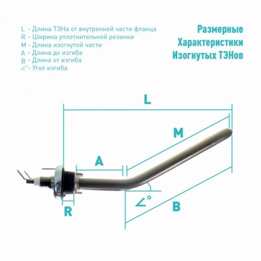 ТЭН 1700W для стиральной машины Bosch, Samsung L170мм, 46510