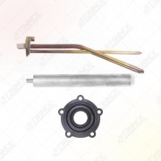 Комплект ТЭН  Ariston RCF 1500W, RECO, медь, D48мм, М6, L280мм, горизонтальный, 220V + прокладка  + анод, R184172K4