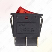 НАБОР 3 шт Выключатель двухклавишный 26*31мм, 10A, 250V, 2 положения, с сигнальной лампой, Thermex, KM66134