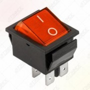 НАБОР 5 шт Выключатель одноклавишный 26*31мм, 16А, 250V, для Thermex, 2 положения, с сигнальной лампой, KM66449