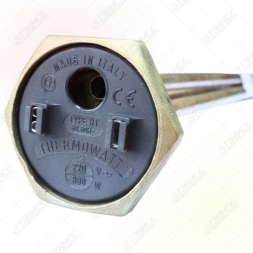 ТЭН радиаторный 800W, TW, медь, D42, клеммы под стержневой термостат, G1 1/4", L280мм, 220V, 3400065