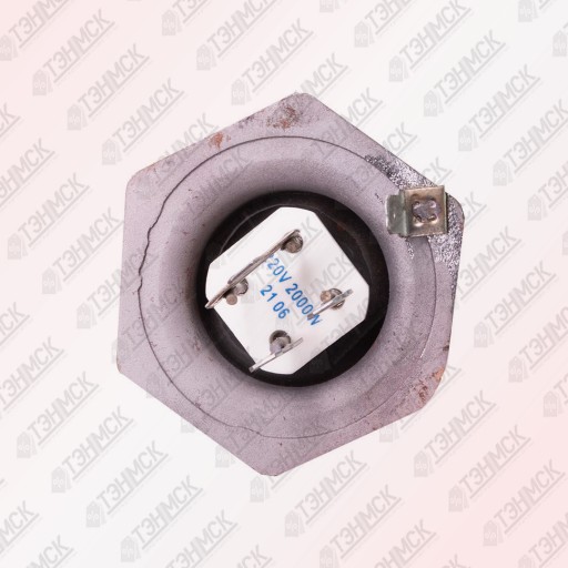 ТЭН радиаторный 2000W(800+1200), черн, D42, клеммы под разъем, G1 1/4", L325мм, 220V, Р20М